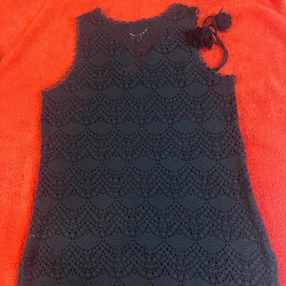 Mudpie Black Unlined Swimsuit Coverup, Women's S (4-6)